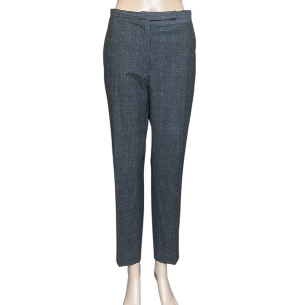 Brunello Cucinelli Grey Check Slim Leg Trousers Cigarette Pants Size IT 46 US 10